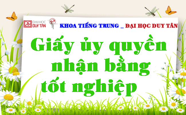 Giấy ủy quyền nhận bằng tốt nghiệp