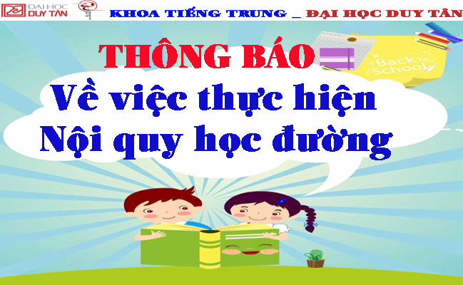 Thông báo về việc thực hiện Nội quy học đường