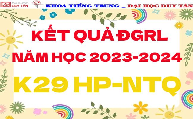 Kết quả ĐGRL K29 HP-NTQ - NĂM HỌC: 2023-2024
