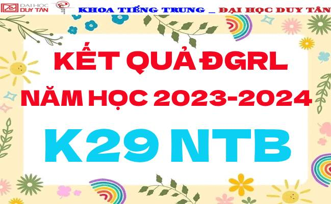 Kết quả ĐGRL K29NTB - NĂM HỌC: 2023-2024