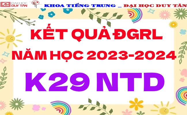 Kết quả ĐGRL K29NTD - NĂM HỌC: 2023-2024