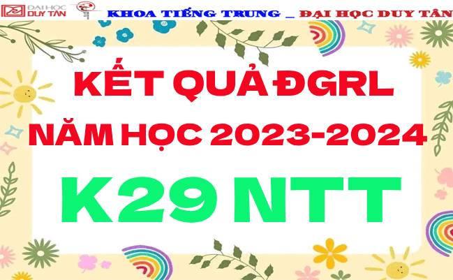 Kết quả ĐGRL K29NTT - NĂM HỌC: 2023-2024