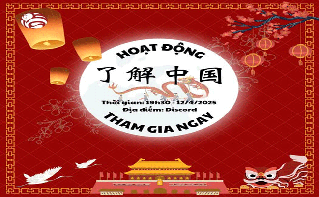 🌟 [HOẠT ĐỘNG HẰNG TUẦN – CLB TIẾNG TRUNG] 🌟