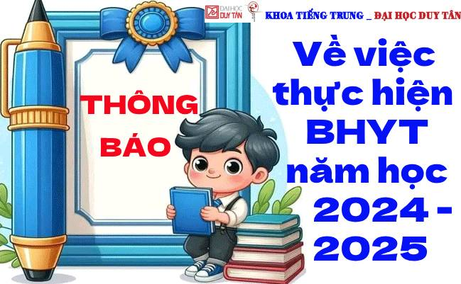 Thông báo về việc thực hiện BHYT năm học 2024-2025