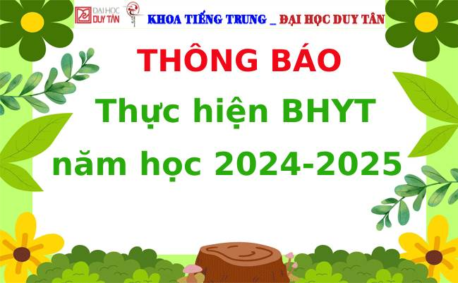 Thông báo về việc thực hiện BHYT năm học 2024-2025
