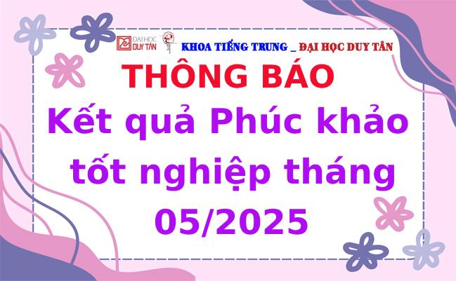 Kết quả Phúc khảo tốt nghiệp tháng 05/2025
