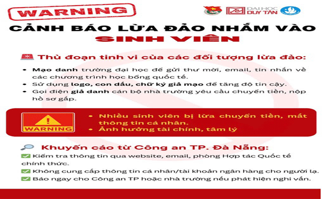 📢 CẢNH BÁO LỪA ĐẢO NHẮM VÀO SINH VIÊN!