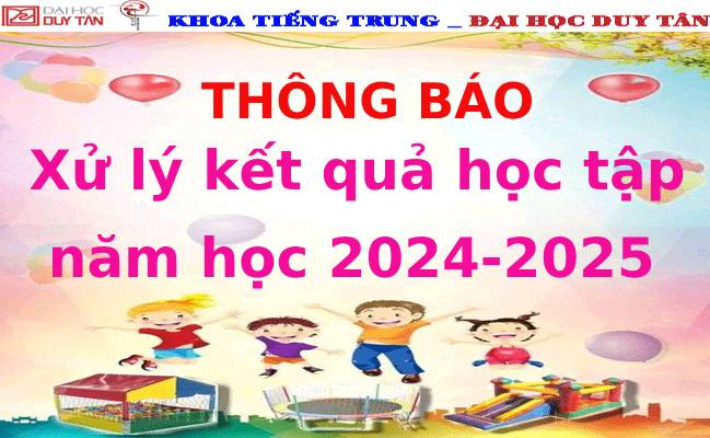 Thông báo về việc xử lý kết quả học tập năm học 2024-2025