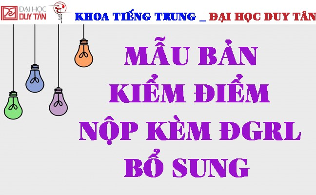 Bản kiểm điểm nộp kèm ĐGRL bổ sung