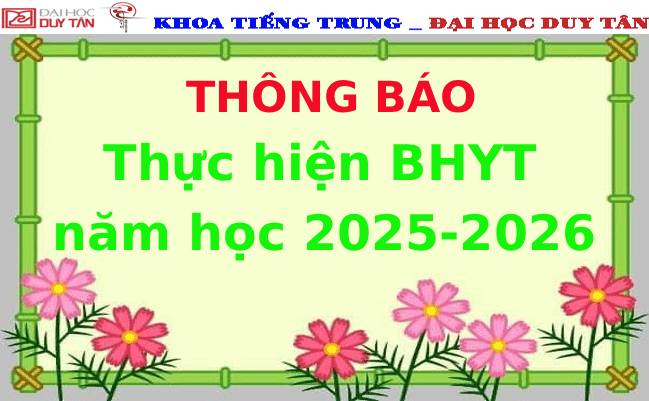 Thông báo về việc thực hiện BHYT năm học 2025-2026