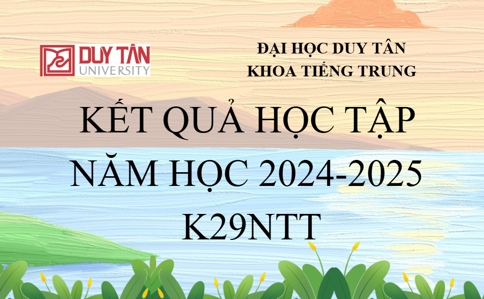 Kết quả học tập năm 2024-2025 K29NTT