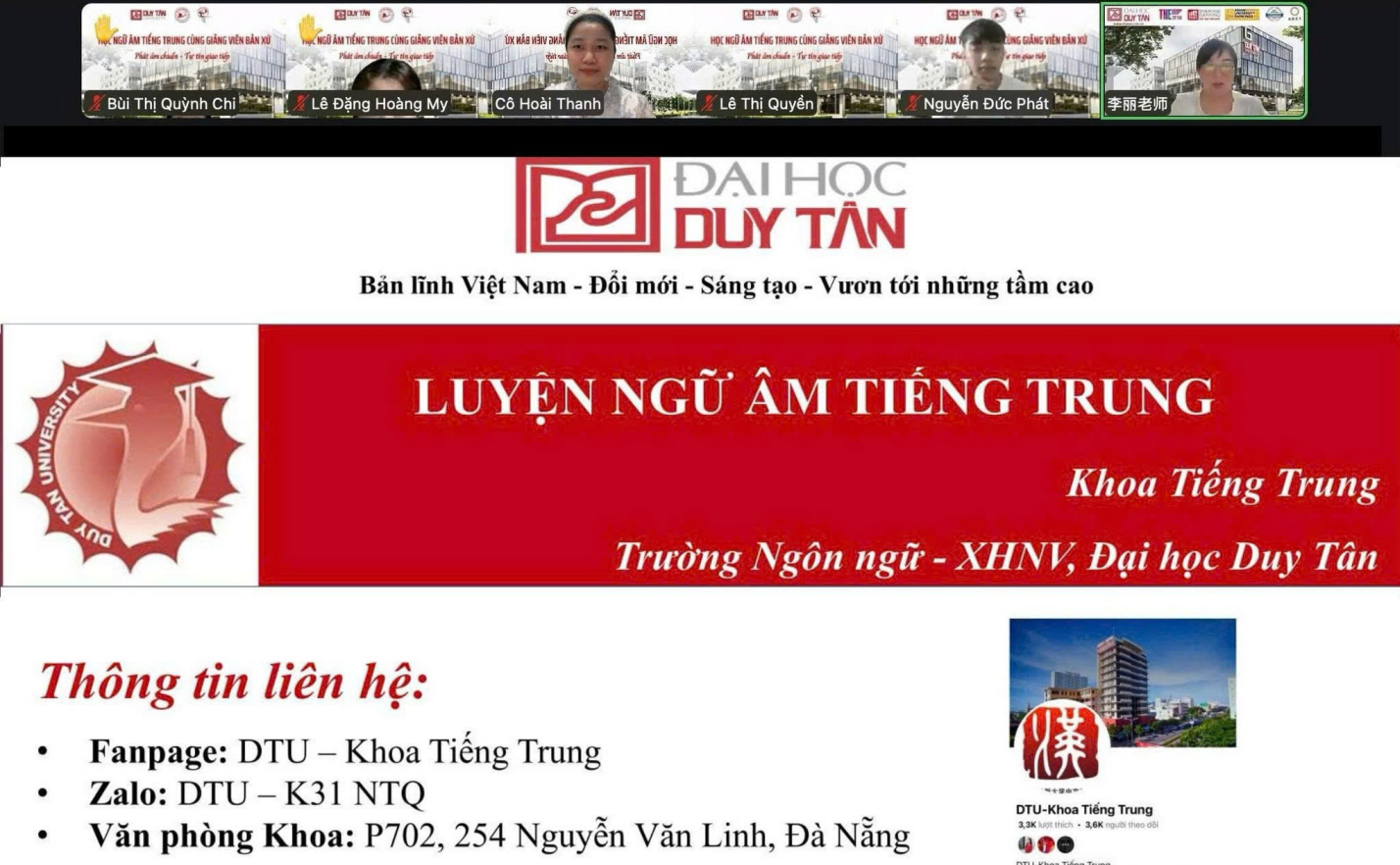 CHƯƠNG TRÌNH DẠY NGỮ ÂM DÀNH CHO TÂN SINH VIÊN K31