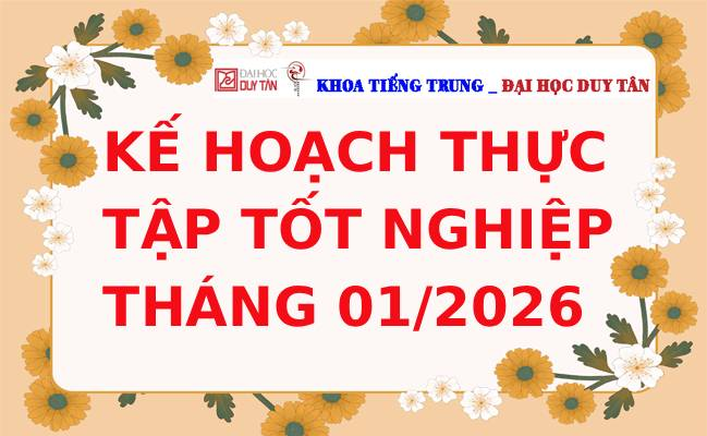 Kế hoạch thực tập tốt nghiệp tháng 01/2026