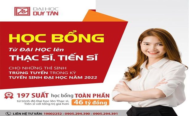 HỌC BỔNG TỪ ĐẠI HỌC LÊN THẠC SĨ, TIẾN SĨ CHO THÍ SINH TRÚNG TUYỂN TRONG KỲ TUYỂN SINH ĐẠI HỌC NĂM 2022