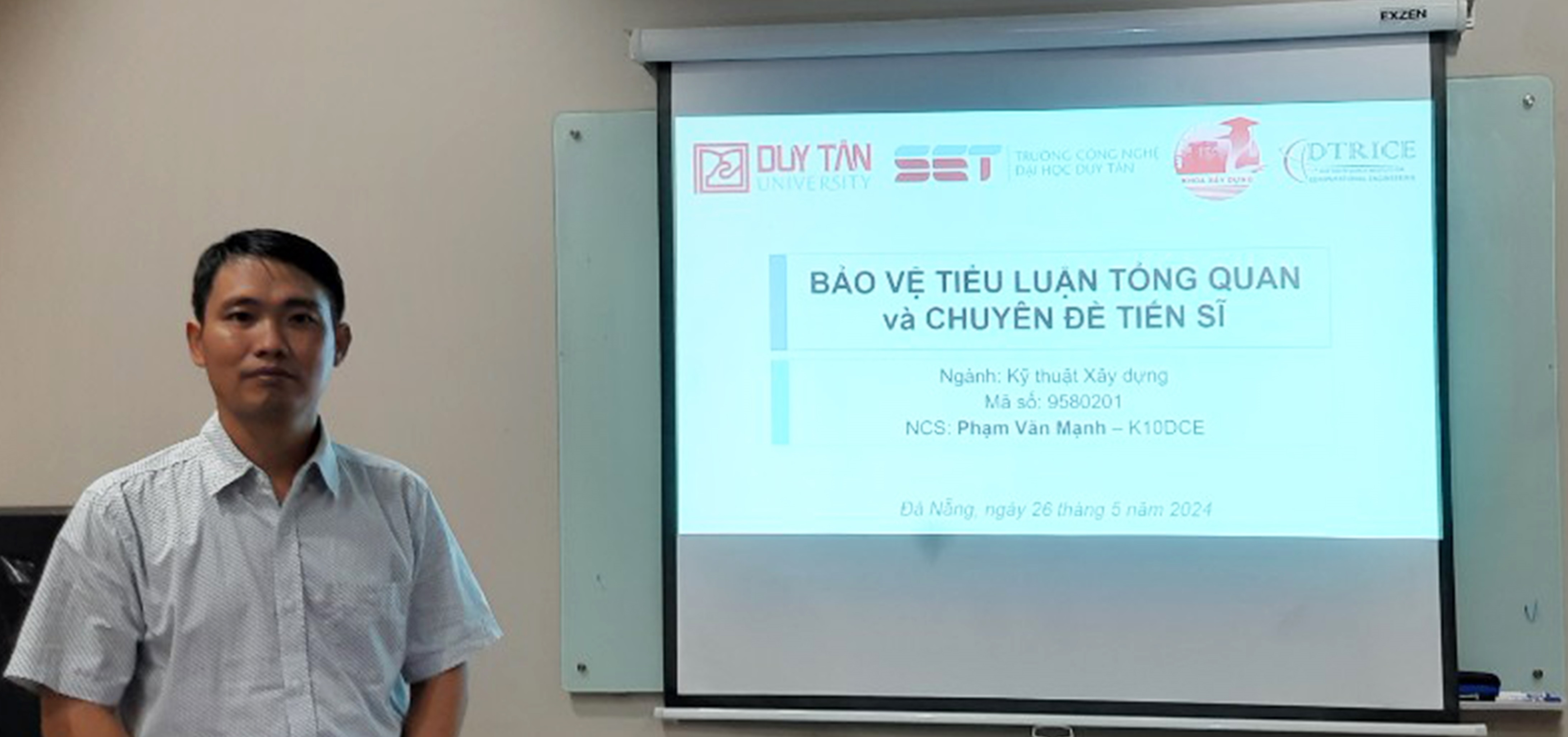 Bảo vệ Tiểu luận tổng quan và Chuyên đề tiến sĩ 1, Khóa 10, ngành Kỹ thuật xây dựng