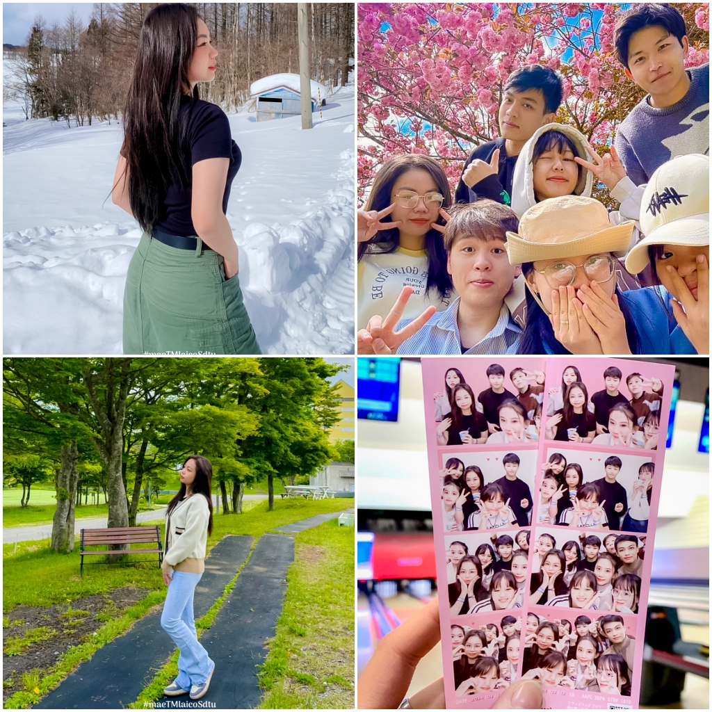 Images of Thuy Vy during her internship in Japan. Photos provided by Thuy Vy.