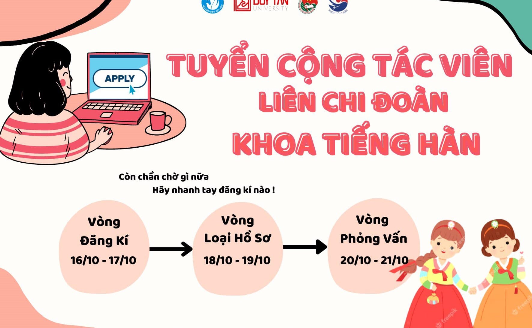 TUYỂN CỘNG TÁC VIÊN KHOA TIẾNG HÀN