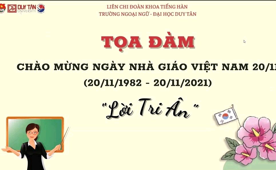 Buổi gặp mặt "Lời tri ân" của Khoa Tiếng Hàn