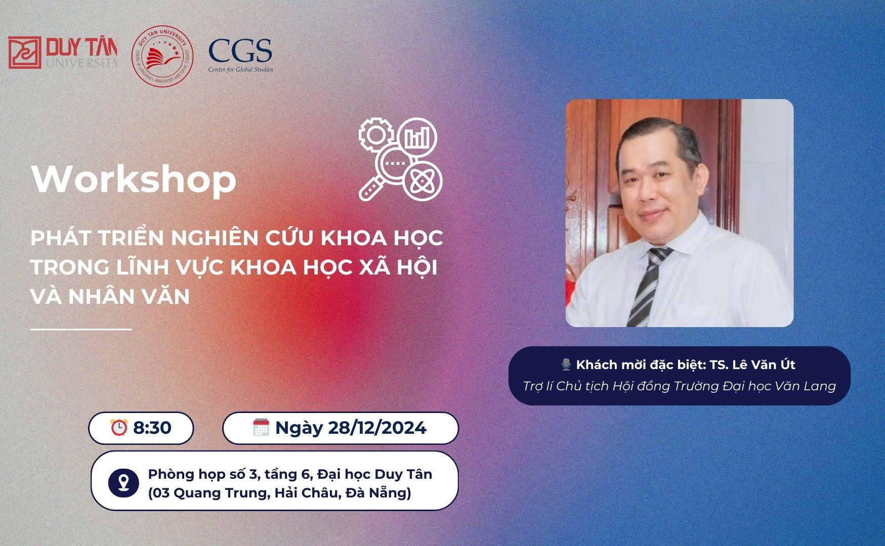 Khóa đào tạo "Phát triển nghiên cứu khoa học trong lĩnh vực Khoa học Xã hội và Nhân văn"