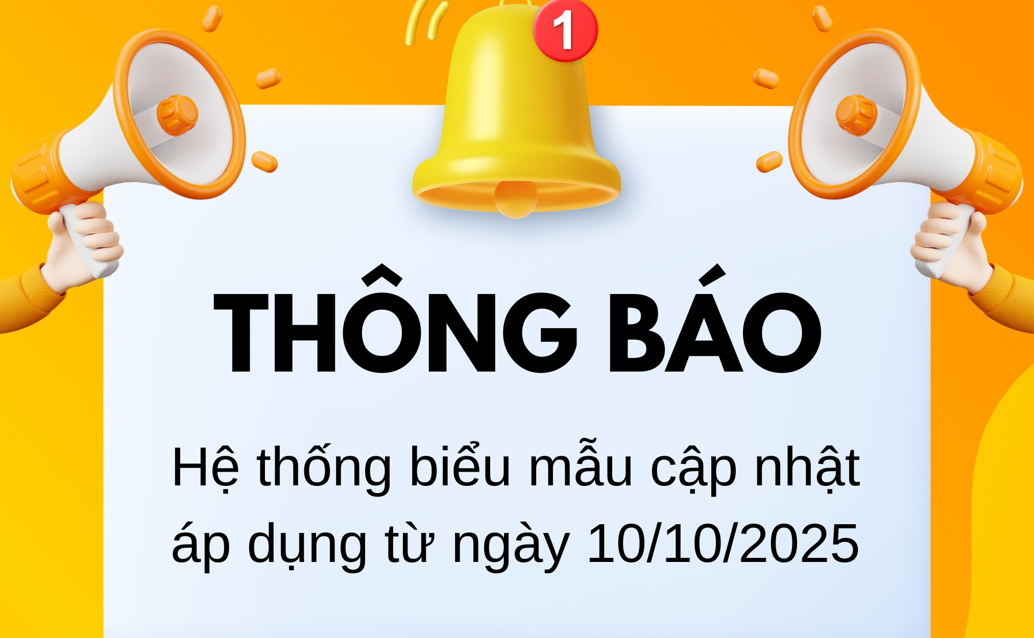 Thông báo biểu mẫu cập nhật