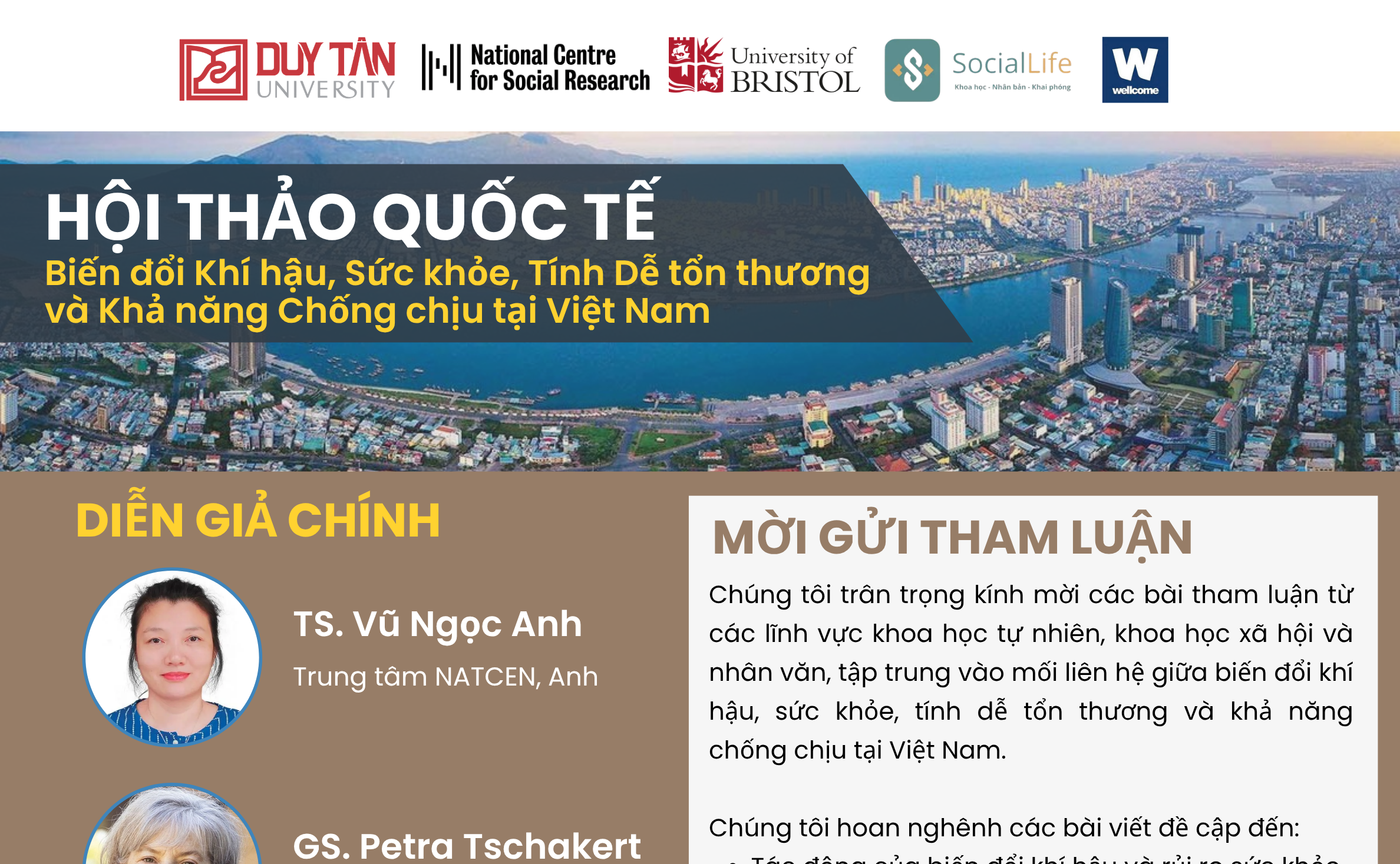 Thông báo tổ chức Hội thảo Khoa học Quốc tế về Biến đổi khí hậu, Sức khỏe, Tính dễ tổn thương và Khả năng phục hồi tại Châu Á