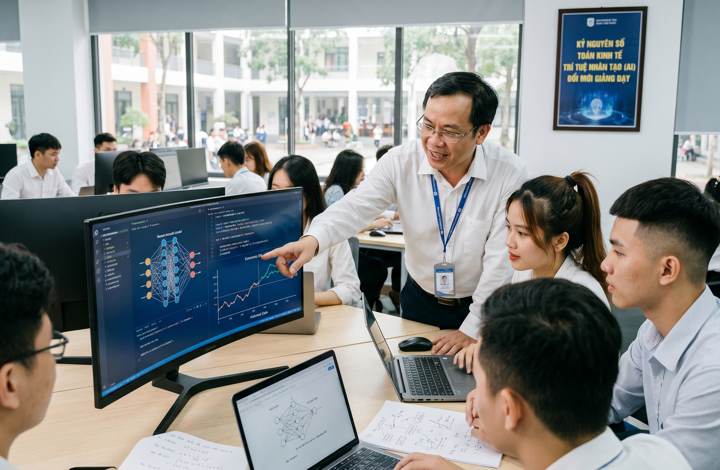 PHƯƠNG PHÁP LỒNG GHÉP ỨNG DỤNG AI VÀO GIẢNG DẠY NGÀNH TOÁN KINH TẾ: HƯỚNG ĐI ĐỘT PHÁ TRONG ĐỔI MỚI GIÁO DỤC ĐẠI HỌC