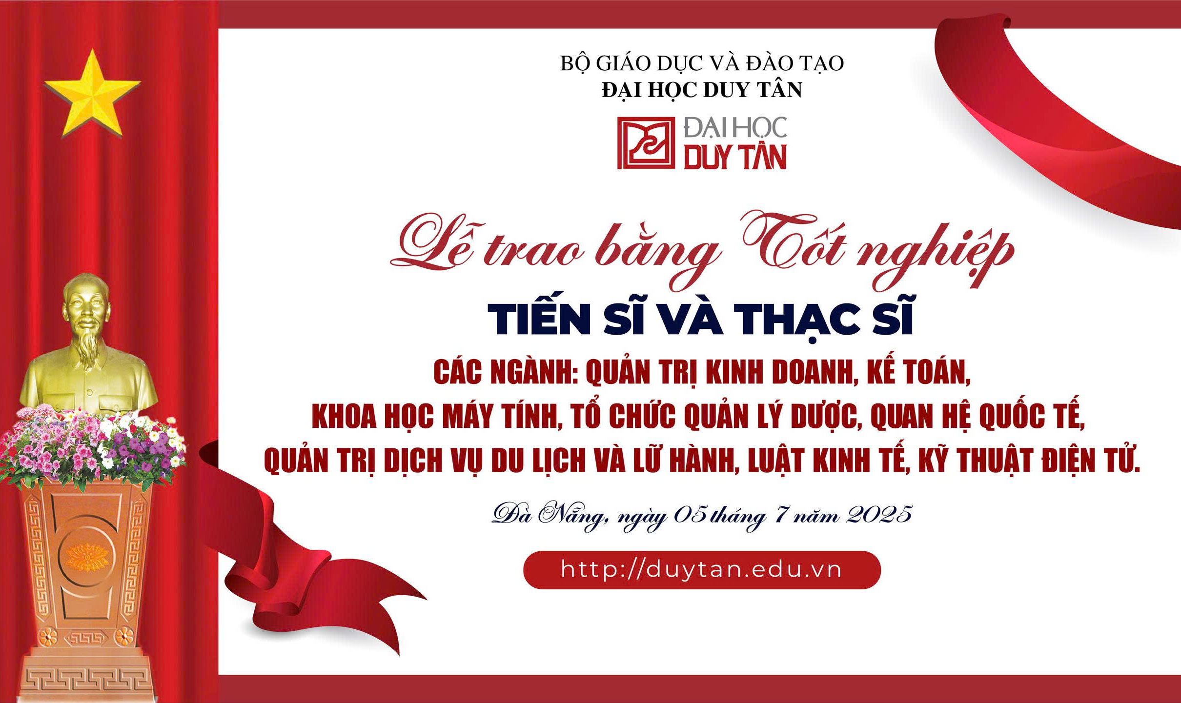 LỄ TRAO BẰNG TỐT NGHIỆP TIẾN SĨ VÀ THẠC SĨ THÁNG 7 NĂM 2025