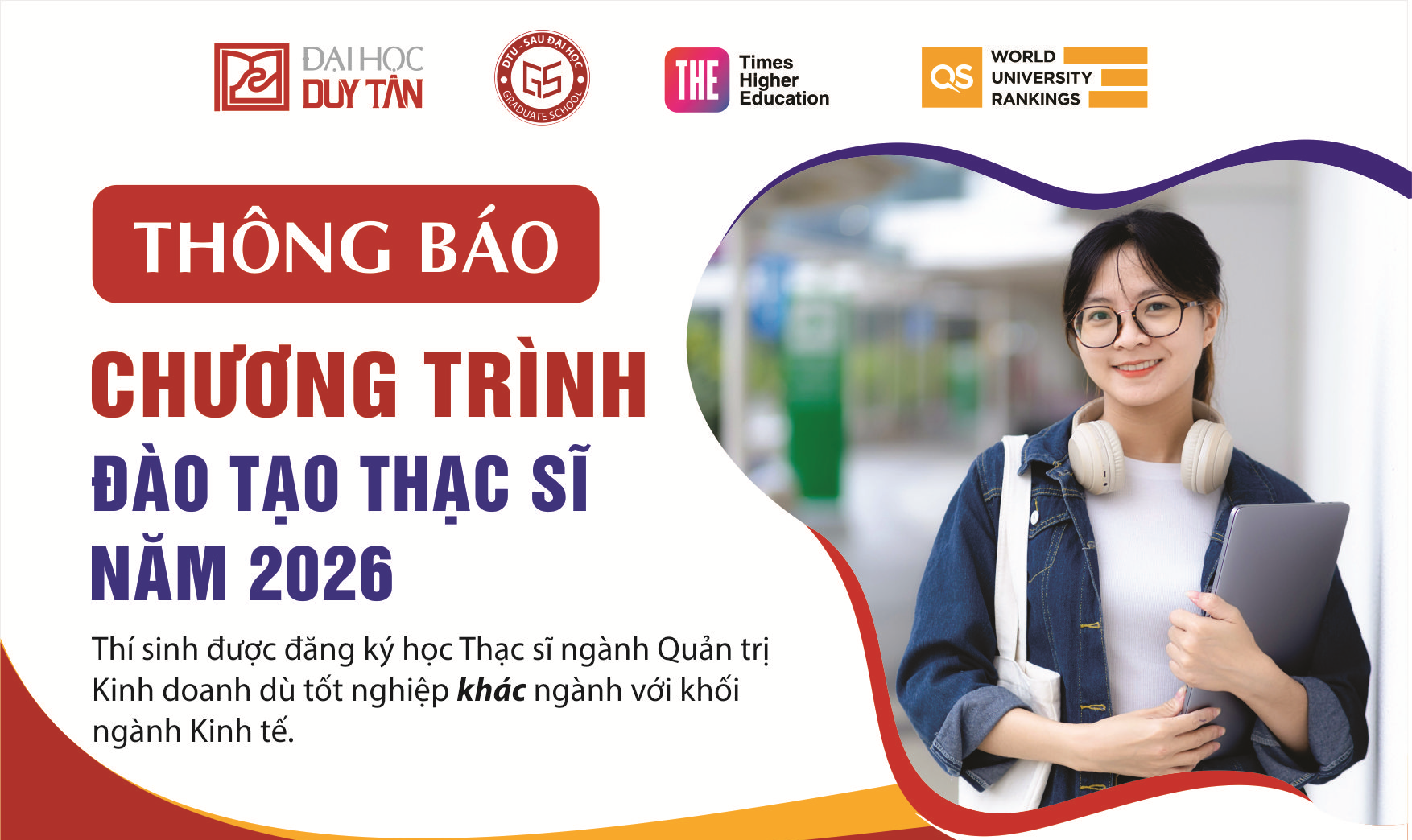 THÔNG BÁO TUYỂN SINH CHƯƠNG TRÌNH ĐÀO TẠO THẠC SĨ ĐỢT 2 NĂM 2026