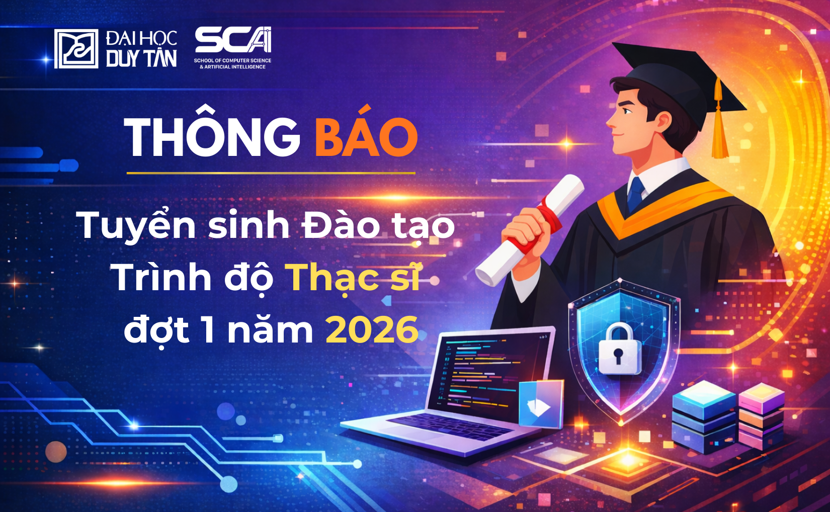 Thông báo Tuyển sinh Đào tạo Trình độ Thạc sĩ đợt 1 năm 2026
