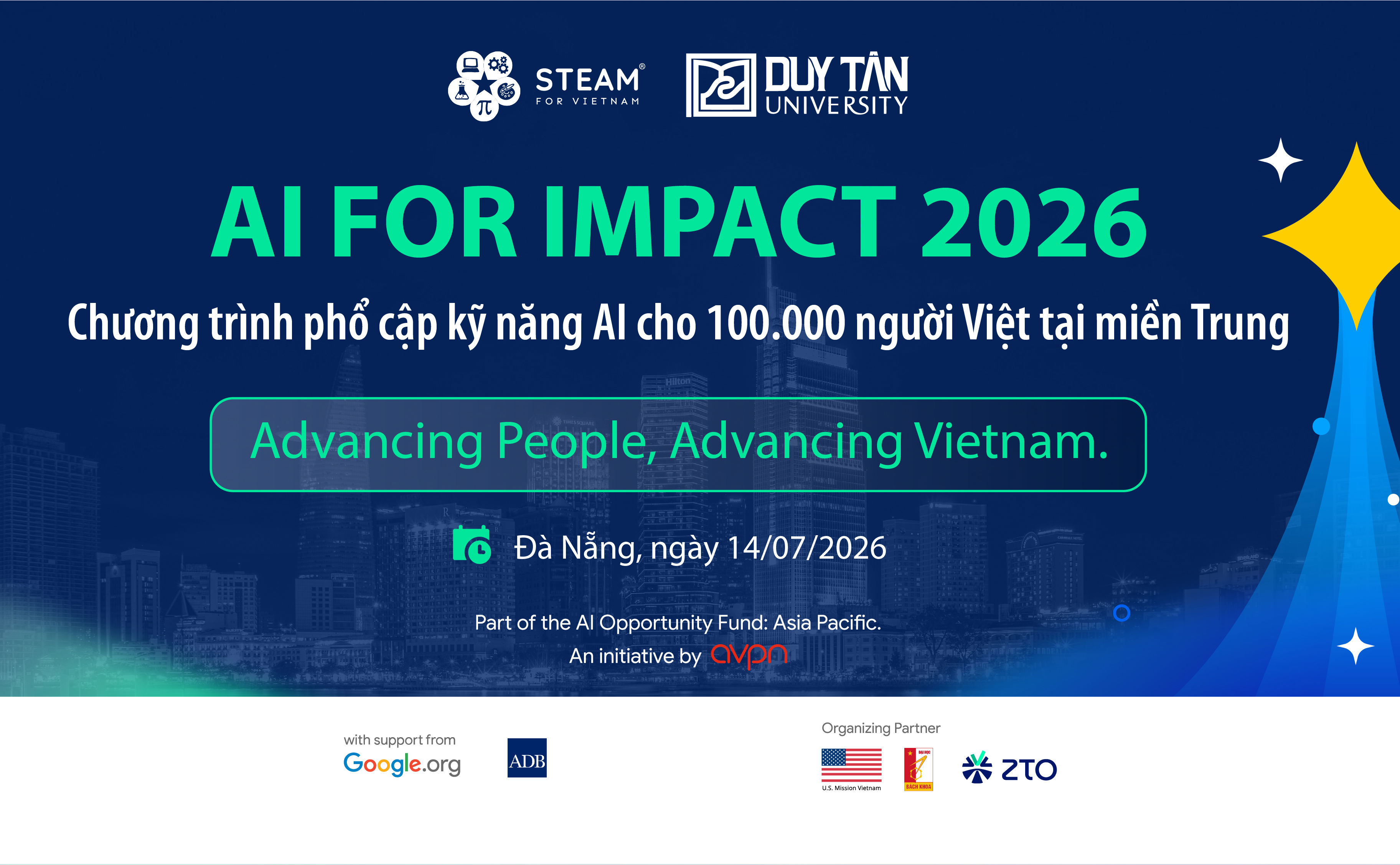 Sự kiện "AI for Impact 2026 – Khởi động hành trình phổ cập AI tại miền Trung"