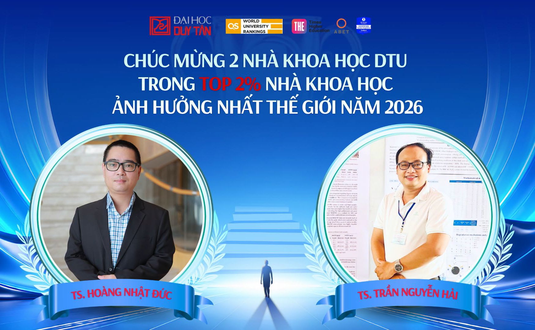 ĐẠI HỌC DUY TÂN: 2 NHÀ KHOA HỌC TRONG TOP 10.000 NHÀ KHOA HỌC ẢNH HƯỞNG NHẤT THẾ GIỚI NĂM 2026