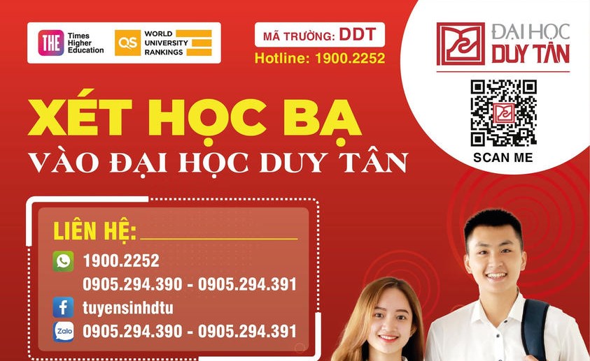 ĐĂNG KÝ XÉT TUYỂN SỚM ĐỂ TĂNG CƠ HỘI TRÚNG TUYỂN VÀO ĐẠI HỌC DUY TÂN