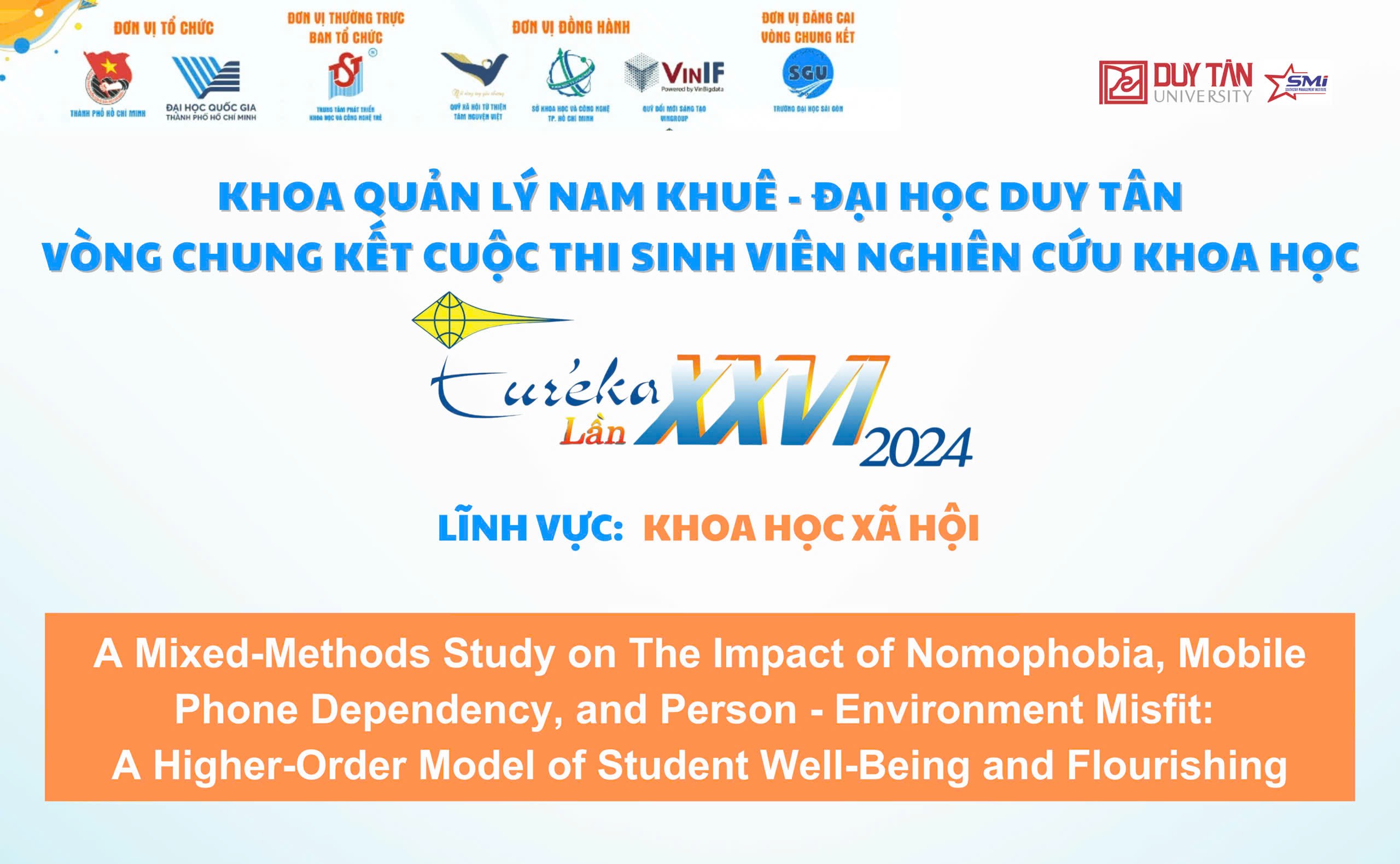 Nhóm Sinh Viên SMi Lọt Vào Chung Kết Giải Thưởng Sinh Viên Nghiên Cứu Khoa Học Euréka 2024