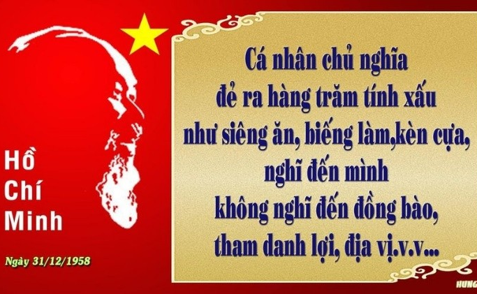 Nhận diện, đấu tranh với biểu hiện của chủ nghĩa cá nhân - từ chỉ dẫn của  Chủ tịch Hồ Chí Minh