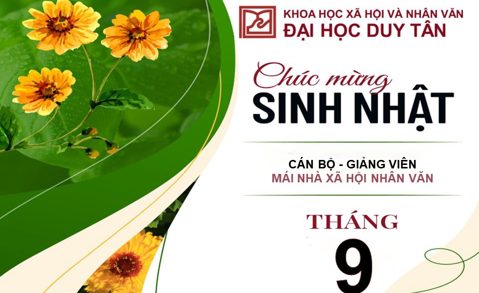 Thư chúc mừng cán bộ, giảng viên Khoa Khoa học Xã hội và Nhân Văn tháng 9 năm 2021