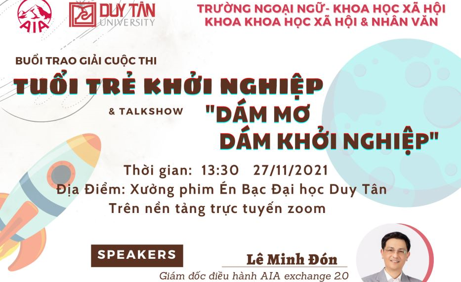 Trao giải  Cuộc thi "Tuổi trẻ khởi nghiệp" & Talkshow "Dám mơ, dám khởi nghiệp"